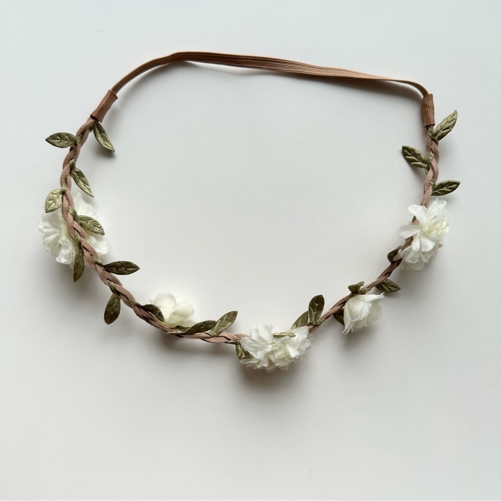 White Floral Headband